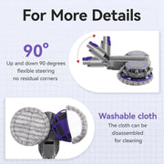 Per Dyson V10 Digital Slim V12 Detect Slim Aspirapolvere Testa per mocio asciutto e bagnato, Without Water Tank, With Water Tank