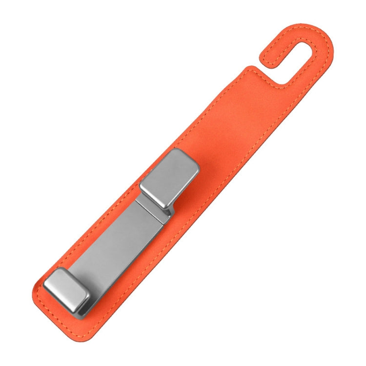 Gancio portaoggetti per sedile posteriore con gancio nascosto multifunzionale per auto, Black, Gray, Orange