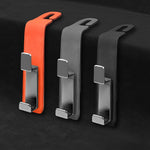 Gancio portaoggetti per sedile posteriore con gancio nascosto multifunzionale per auto, Black, Gray, Orange