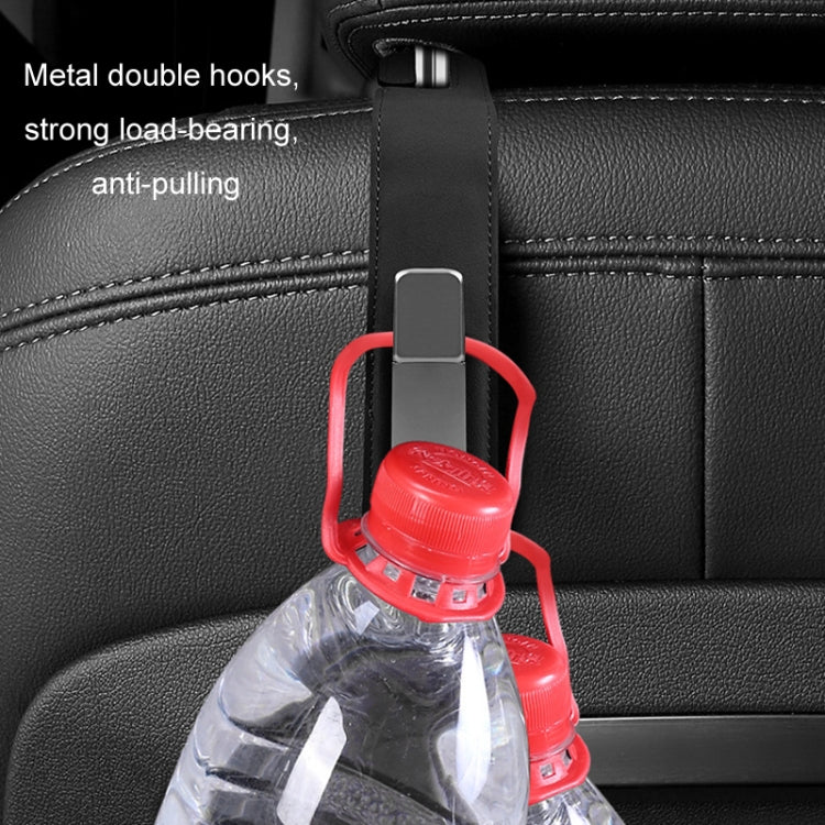 Gancio portaoggetti per sedile posteriore con gancio nascosto multifunzionale per auto, Black, Gray, Orange