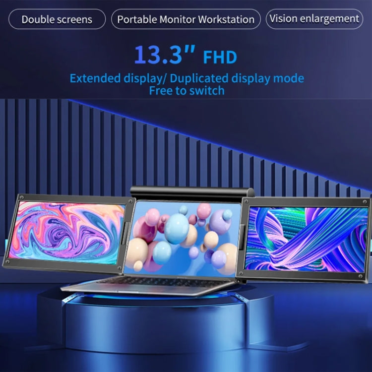 Doppi schermi IPS 13,3" FHD per laptop USB-C compatibili Windows
