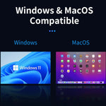 Doppi schermi IPS 13,3" FHD per laptop USB-C compatibili Windows