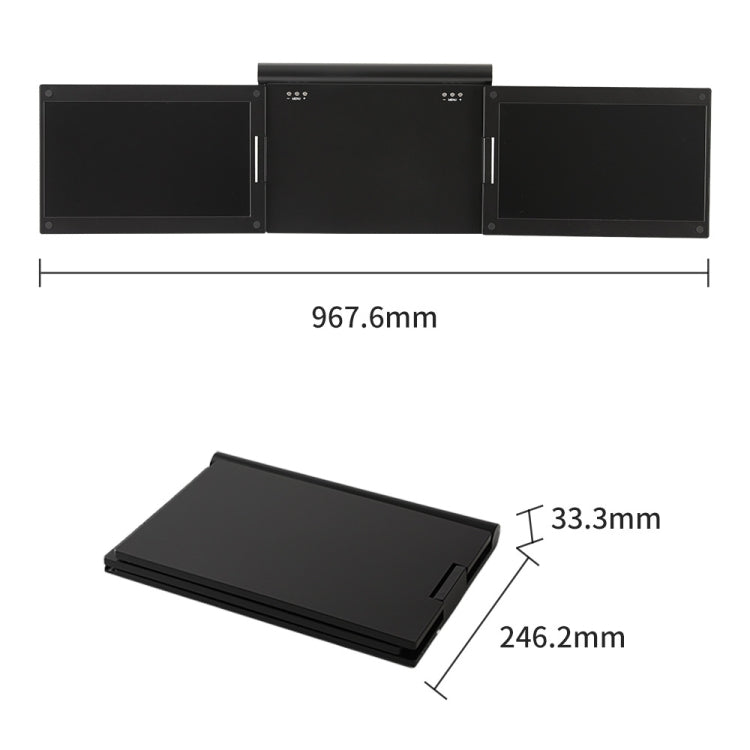 Doppi schermi IPS 13,3" FHD per laptop USB-C compatibili Windows
