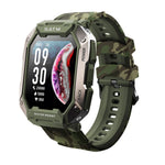 C20Plus Orologio intelligente per chiamate Bluetooth impermeabile con monitoraggio sanitario da 1,81 pollici, Black, Green, Camouflage Black, Camouflage Green, Black Leather, Brown Leather, Black Steel, Black Bamboo Knot, Black 3-Beads