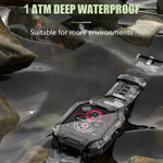 C20Plus Orologio intelligente per chiamate Bluetooth impermeabile con monitoraggio sanitario da 1,81 pollici, Black, Green, Camouflage Black, Camouflage Green, Black Leather, Brown Leather, Black Steel, Black Bamboo Knot, Black 3-Beads