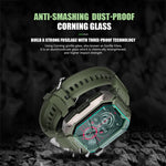 C20Plus Orologio intelligente per chiamate Bluetooth impermeabile con monitoraggio sanitario da 1,81 pollici, Black, Green, Camouflage Black, Camouflage Green, Black Leather, Brown Leather, Black Steel, Black Bamboo Knot, Black 3-Beads