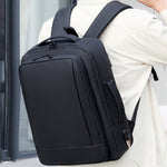 Zaino business espandibile impermeabile per laptop con porta USB
