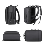 Zaino business espandibile impermeabile per laptop con porta USB