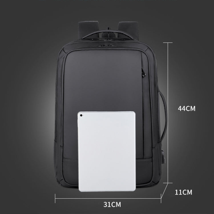 Zaino business espandibile impermeabile per laptop con porta USB