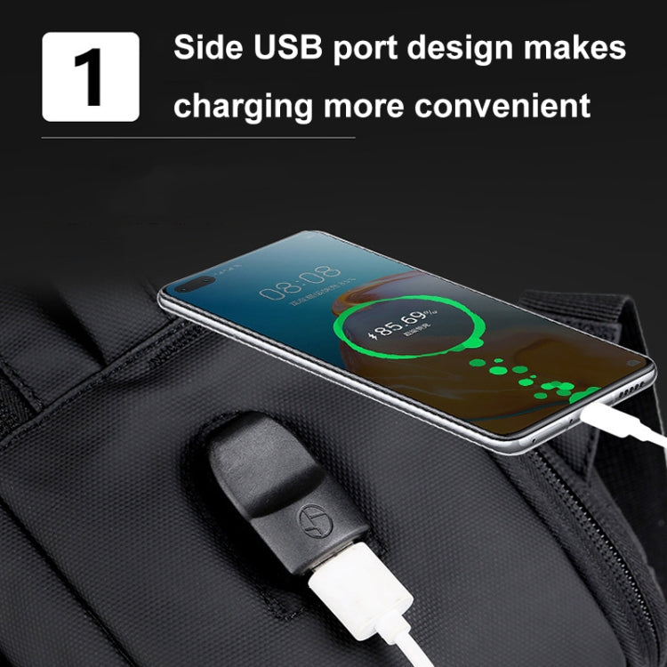 Zaino business espandibile impermeabile per laptop con porta USB