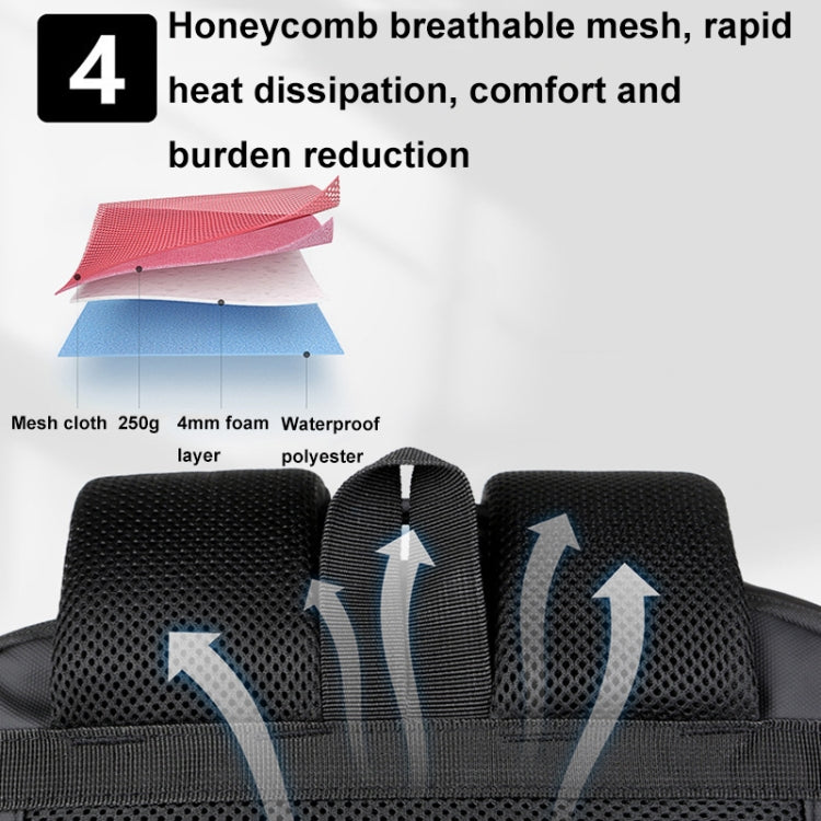 Zaino business espandibile impermeabile per laptop con porta USB