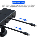Caricabatterie retrattile a doppio filo per sedile posteriore per accendisigari per auto, Car Charger