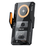 Supporto per telefono a induzione intelligente con caricatore per auto wireless con protocollo QI da 15 W, Black, Silver