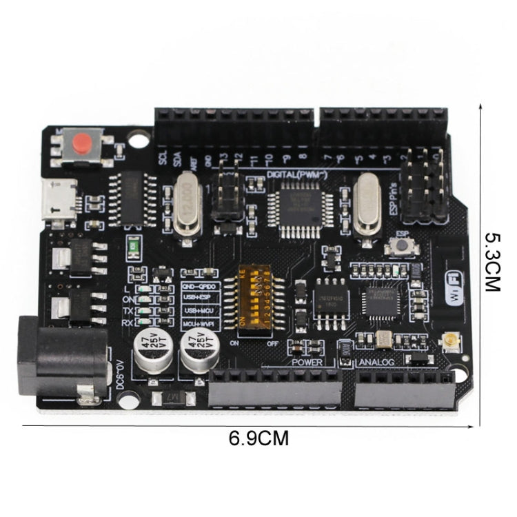Scheda sviluppo WIFI R3 Atmega328p ESP8266 32MB USB-TTL
