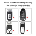 Copri chiave pieghevole per auto Portachiavi multifunzionale Targa anti-smarrimento, For Audi A, For Audi B, For Audi C, For Audi D