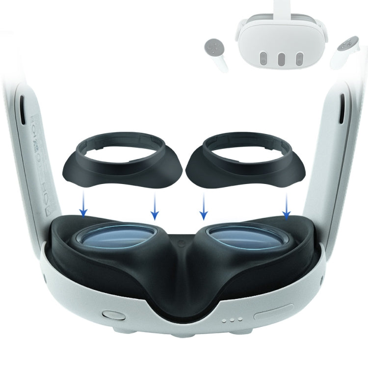 Per la montatura protettiva per lenti per occhiali Meta Quest 3 VR per evitare che gli occhiali graffino le lenti VR