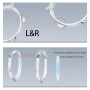 Per montatura magnetica per occhiali Meta Quest 3 VR, L&R Frame Transparent, Anti Blue Light Lens+Frame Transparent, L&R Frame Black, Anti Blue Light Lens+Frame Black