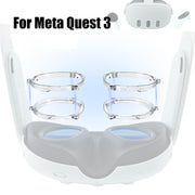 Per montatura magnetica per occhiali Meta Quest 3 VR, L&R Frame Transparent, Anti Blue Light Lens+Frame Transparent, L&R Frame Black, Anti Blue Light Lens+Frame Black