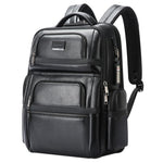 Zaino in pelle bovina con porta USB e Type-C 35x24x46cm