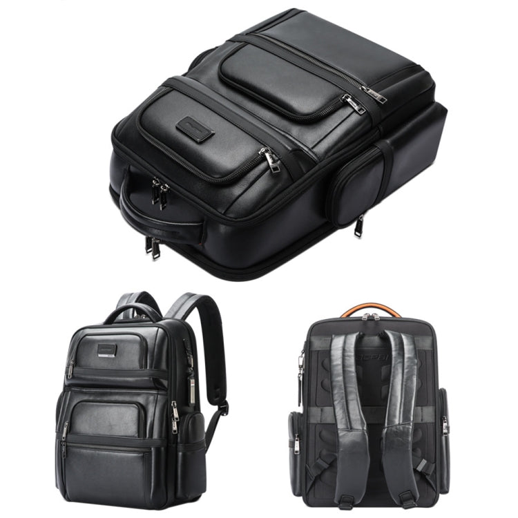 Zaino in pelle bovina con porta USB e Type-C 35x24x46cm