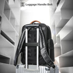 Zaino in pelle bovina con porta USB e Type-C 35x24x46cm