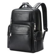 Bopai 61-98611 Zaino per laptop in pelle bovina impermeabile di grande capacità a primo strato con porta USB + tipo C, 61-98611