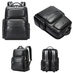 Zaino in pelle bovina impermeabile con porta USB e Type-C