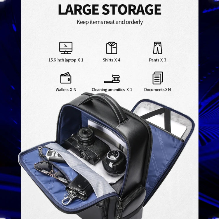 Zaino in pelle bovina impermeabile con porta USB e Type-C