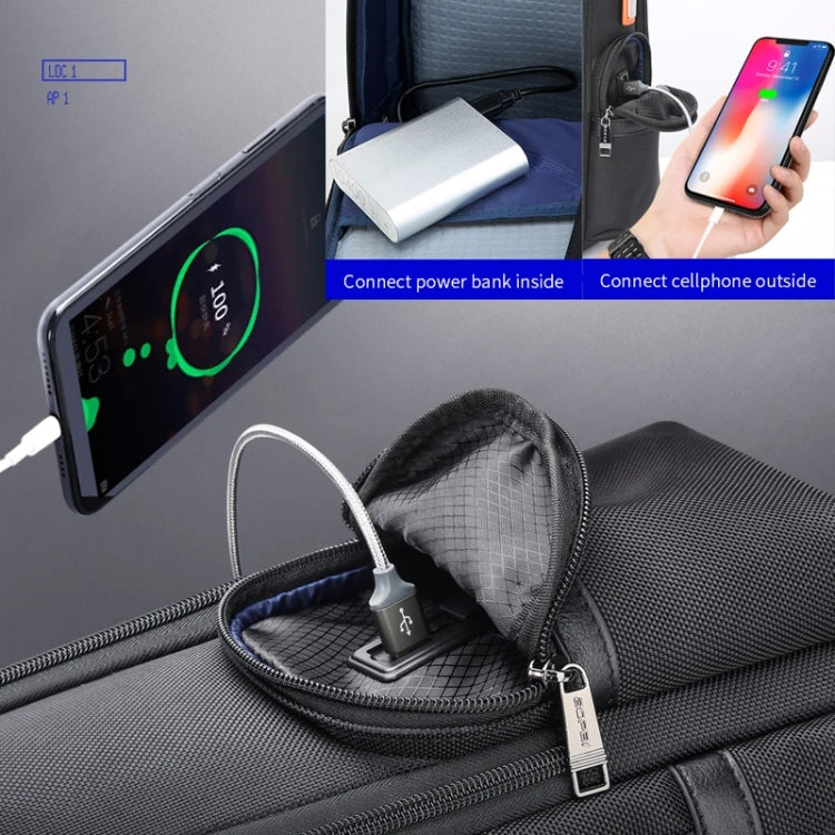 Zaino impermeabile per laptop con porta USB e Type-C
