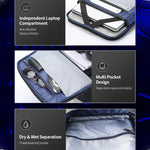 Zaino impermeabile per laptop con porta USB e Type-C