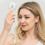 Piccolo ventilatore elettrico portatile portatile in silicone con collo appeso e silenzioso