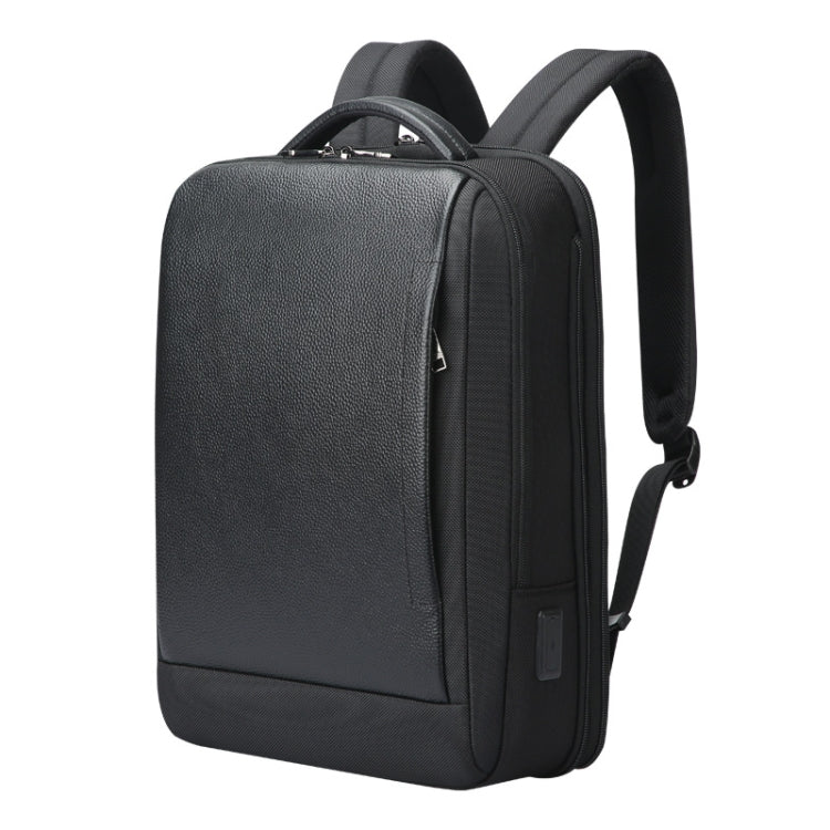 Zaino in pelle bovina con porta USB Type-C per laptop