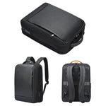 Zaino in pelle bovina con porta USB Type-C per laptop