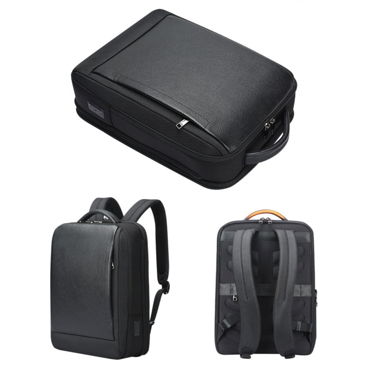 Zaino in pelle bovina con porta USB Type-C per laptop