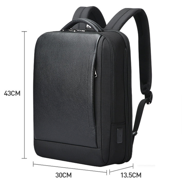 Zaino in pelle bovina con porta USB Type-C per laptop