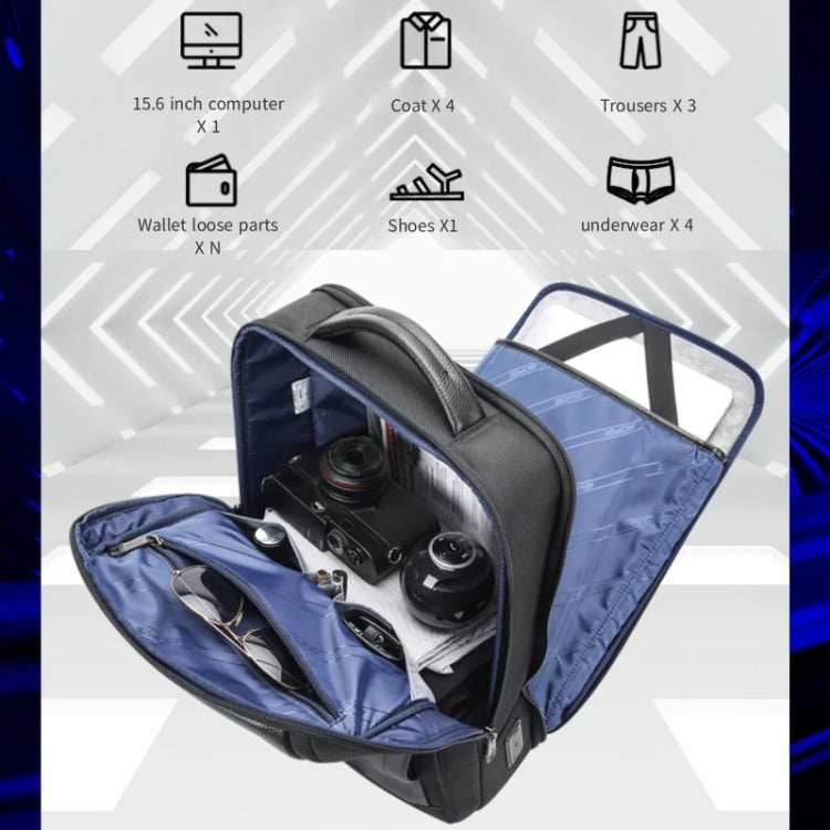 Zaino in pelle bovina con porta USB Type-C per laptop