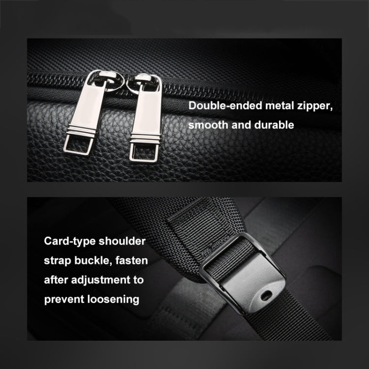 Zaino in pelle bovina con porta USB Type-C per laptop