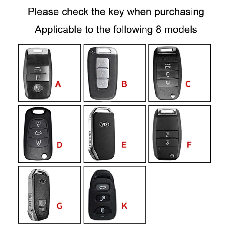 Per Kia Car Key Cover Portachiavi multifunzionale Targa anti-smarrimento, A, B, C, D, E, F, G, K
