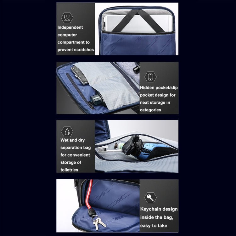 Zaino impermeabile Bopai con porta USB e Type-C