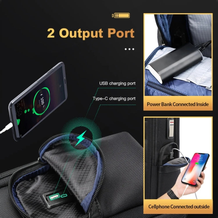 Zaino impermeabile Bopai con porta USB e Type-C