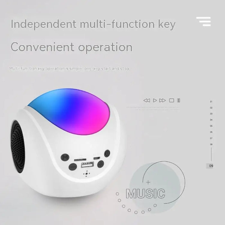 Altoparlante Bluetooth mini scheda luce colorata TWS SY-688 RGB, SY-688 White