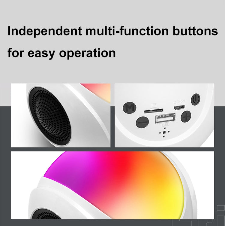 Altoparlante Bluetooth mini scheda luce colorata TWS SY-688 RGB, SY-688 White