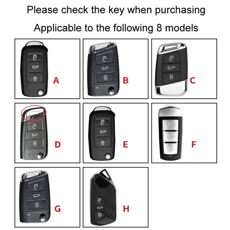 Per Volkswagen Key Cover Portachiavi multifunzionale Anti-smarrimento della targa, A, B, C, D, E, F, G, H