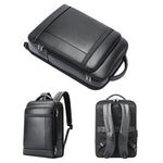Zaino lavoro in pelle bovina con porta USB e Type-C