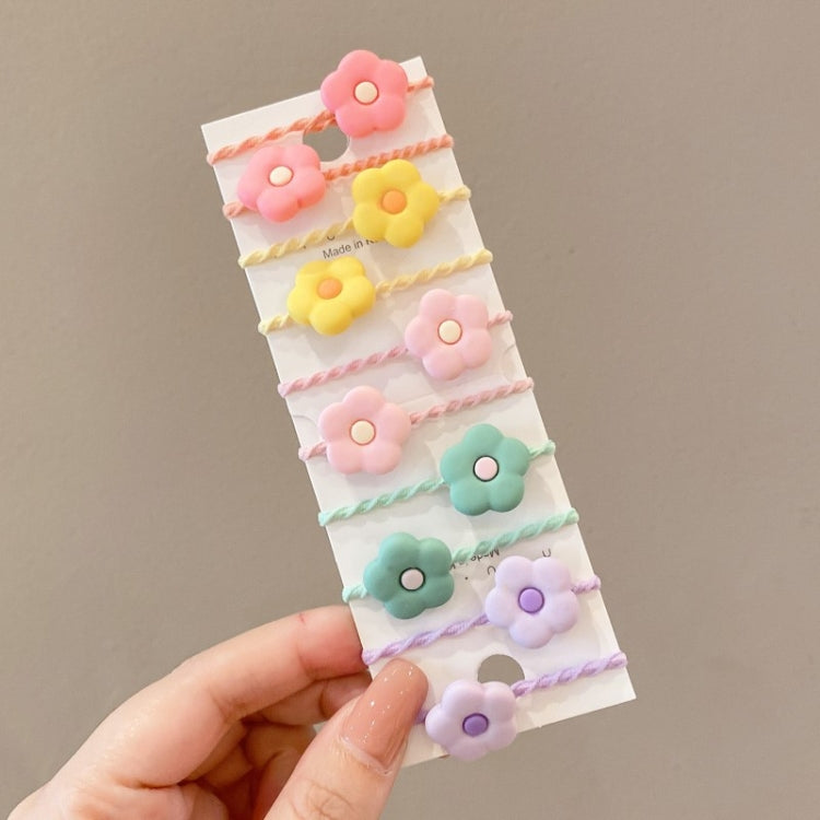 10 pz/set Fasce per capelli adorabili per bambini Anello per capelli piccolo infrangibile per bambini, Flowers 1, Avocado, Fruits And Vegetables, Flowers 2, Colorful Eight Petal Flowers, Pink Candy, Frog Animals, Ice Cream, Watermelon Fruits           ...