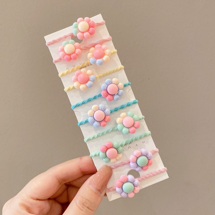 10 pz/set Fasce per capelli adorabili per bambini Anello per capelli piccolo infrangibile per bambini, Flowers 1, Avocado, Fruits And Vegetables, Flowers 2, Colorful Eight Petal Flowers, Pink Candy, Frog Animals, Ice Cream, Watermelon Fruits           ...