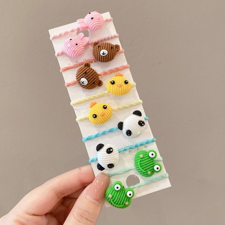 10 pz/set Fasce per capelli adorabili per bambini Anello per capelli piccolo infrangibile per bambini, Flowers 1, Avocado, Fruits And Vegetables, Flowers 2, Colorful Eight Petal Flowers, Pink Candy, Frog Animals, Ice Cream, Watermelon Fruits           ...