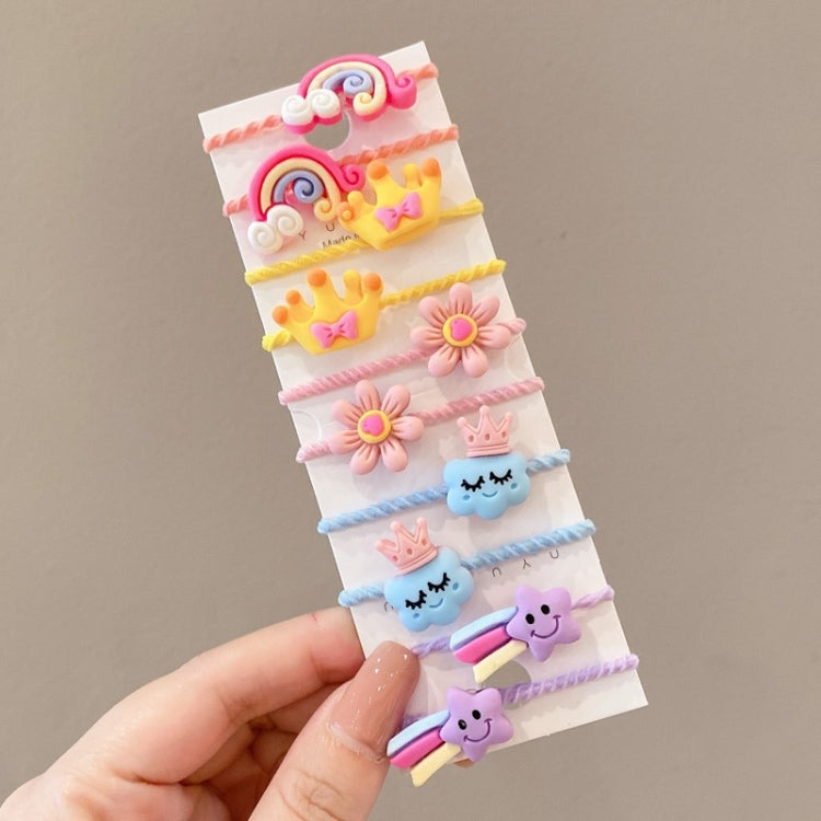 10 pz/set Fasce per capelli adorabili per bambini Anello per capelli piccolo infrangibile per bambini, Flowers 1, Avocado, Fruits And Vegetables, Flowers 2, Colorful Eight Petal Flowers, Pink Candy, Frog Animals, Ice Cream, Watermelon Fruits           ...