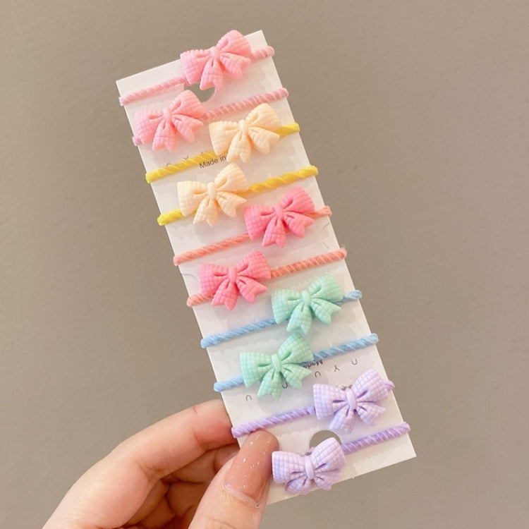 10 pz/set Fasce per capelli adorabili per bambini Anello per capelli piccolo infrangibile per bambini, Flowers 1, Avocado, Fruits And Vegetables, Flowers 2, Colorful Eight Petal Flowers, Pink Candy, Frog Animals, Ice Cream, Watermelon Fruits           ...