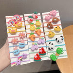 10 pz/set Fasce per capelli adorabili per bambini Anello per capelli piccolo infrangibile per bambini, Flowers 1, Avocado, Fruits And Vegetables, Flowers 2, Colorful Eight Petal Flowers, Pink Candy, Frog Animals, Ice Cream, Watermelon Fruits           ...